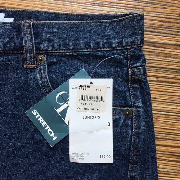 Calvin Klein Jeans Denim Stretch Skirt Juniors 3 - Picture 5 of 10